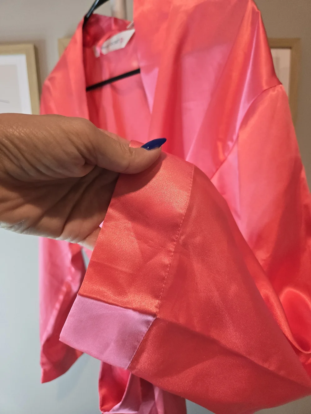 Victoria's Secret Satin Robe in Coral